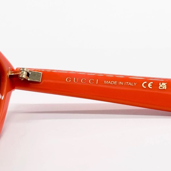 NEW GUCCI GG1539S 004 CAT EYE ORANGE BROWN WOMEN SUNGLASSES GUCCI - Picture 10 of 12